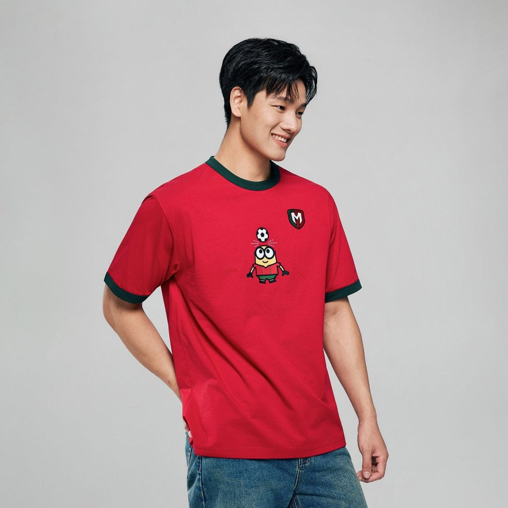Giordano Men Relaxed Minions World Cup Jersey Tee - Premium Print Tee