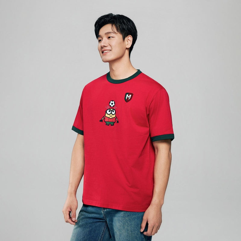 Giordano Men Relaxed Minions World Cup Jersey Tee - first_variant_option_2 Premium Print Tee for Giordano