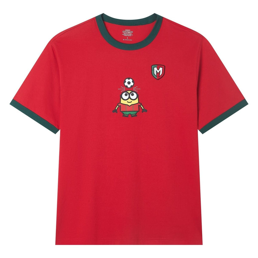 Giordano Men Relaxed Minions World Cup Jersey Tee - Premium Print Tee