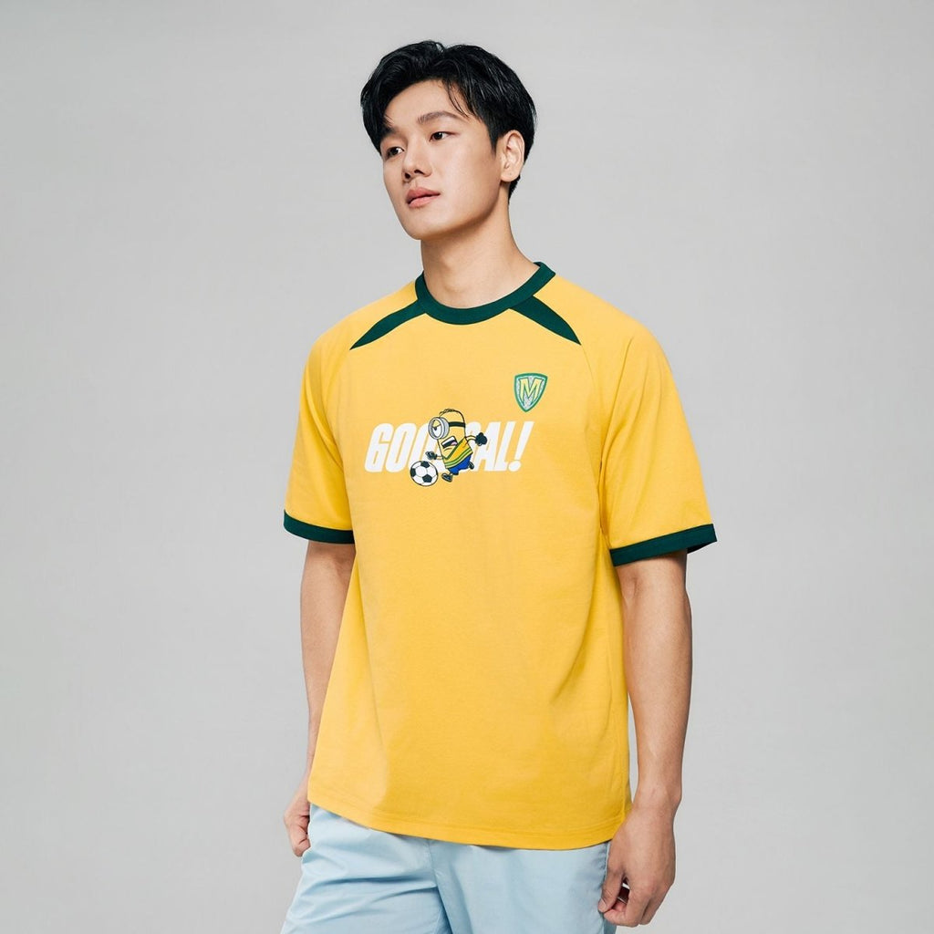 Giordano Men Relaxed Minions World Cup Raglan Sleeve Tee - Premium Print Tee