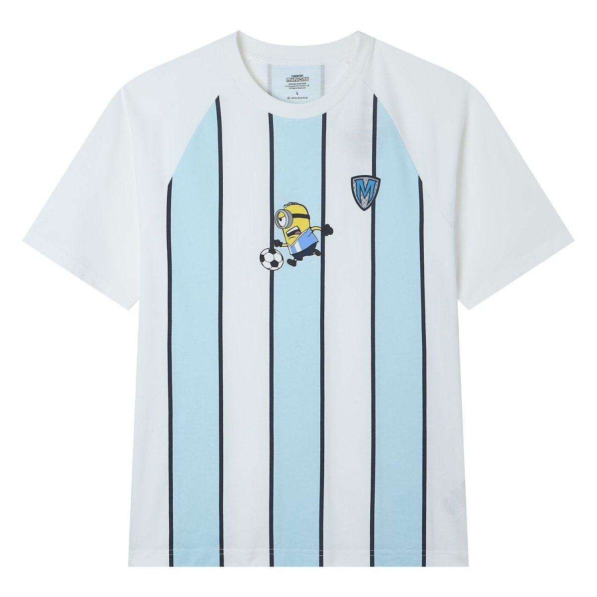 Giordano Men Relaxed Minions World Cup Raglan Tee - first_variant_option_2 Premium Print Tee for Giordano