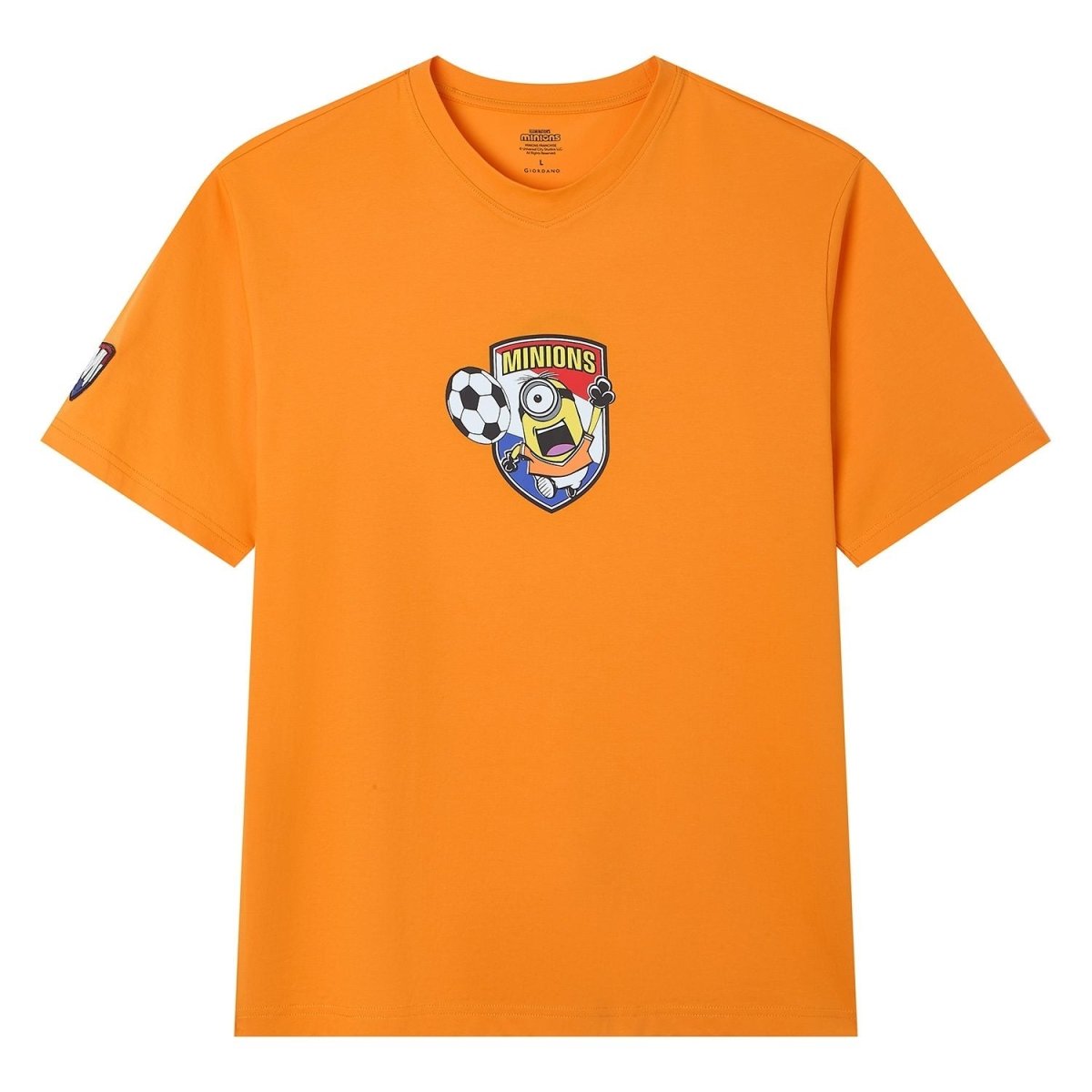 Giordano Men Relaxed Minions World Cup Soccer Badge Tee - Premium Print Tee