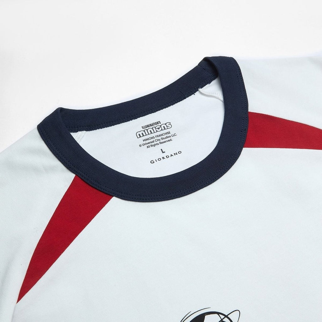 Giordano Men Relaxed Raglan Sleeve World Cup Graphic Tee - first_variant_option_2 Premium Print Tee for Giordano