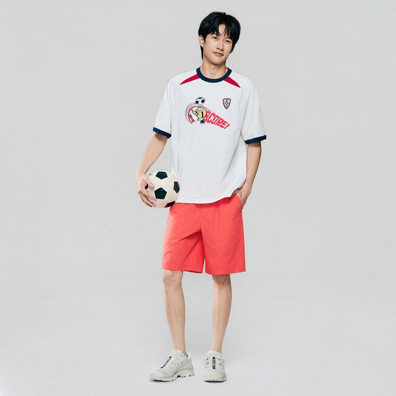 Giordano Men Relaxed Raglan Sleeve World Cup Graphic Tee - first_variant_option_2 Premium Print Tee for Giordano