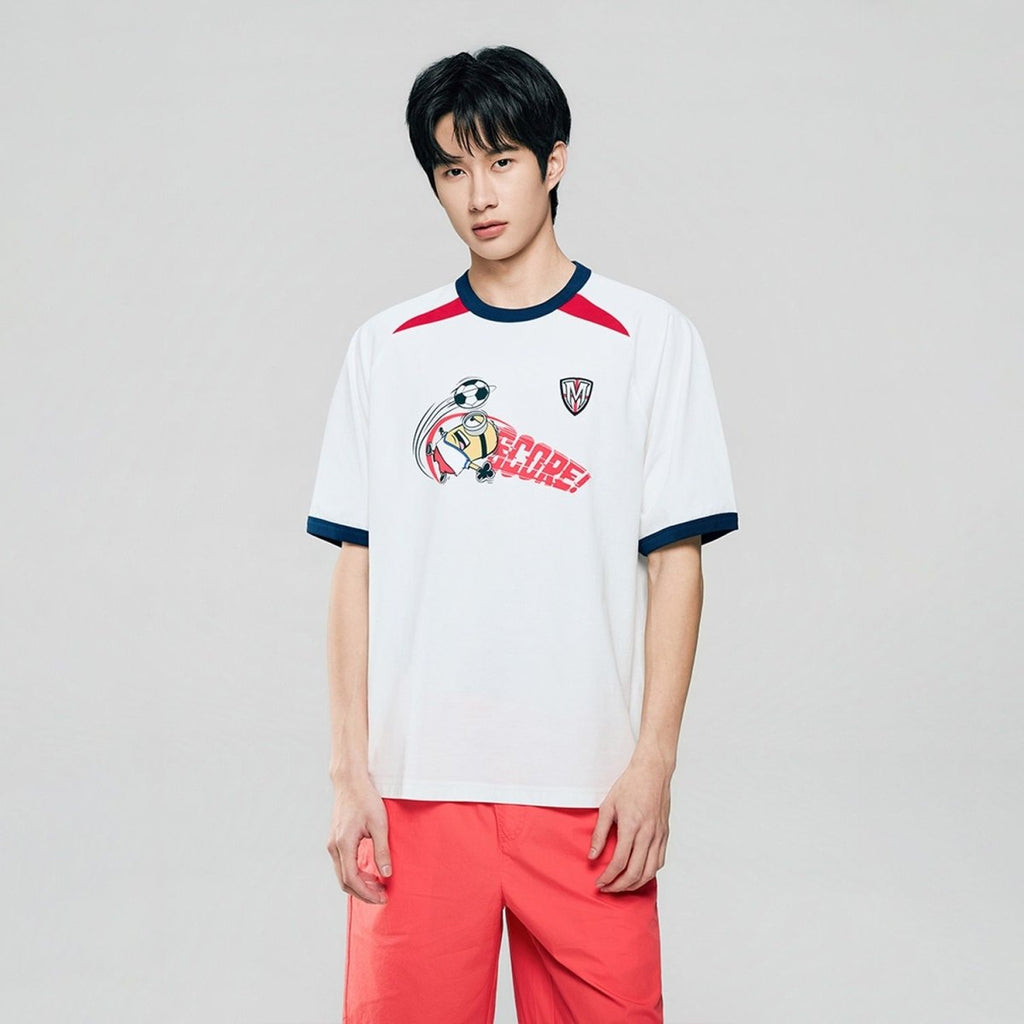 Giordano Men Relaxed Raglan Sleeve World Cup Graphic Tee - first_variant_option_2 Premium Print Tee for Giordano