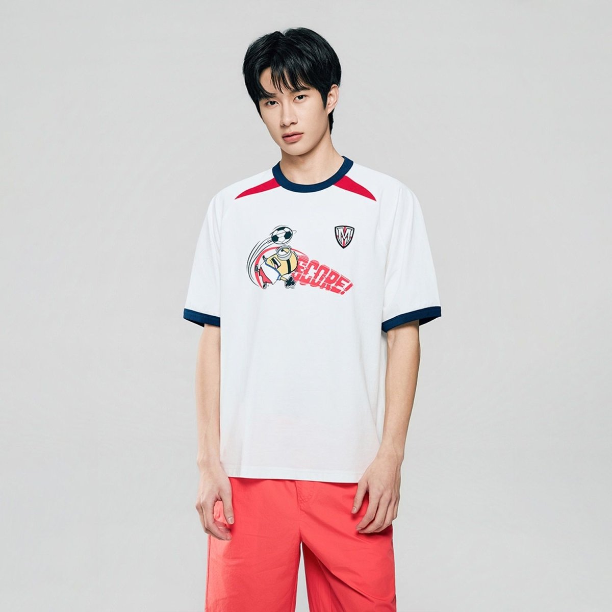 Giordano Men Relaxed Raglan Sleeve World Cup Graphic Tee - first_variant_option_2 Premium Print Tee for Giordano