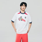 Giordano Men Relaxed Raglan Sleeve World Cup Graphic Tee - first_variant_option_2 Premium Print Tee for Giordano