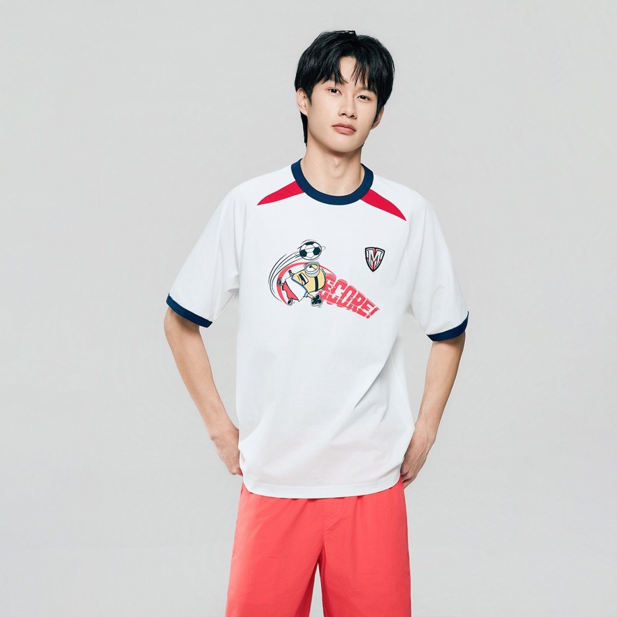 Giordano Men Relaxed Raglan Sleeve World Cup Graphic Tee - first_variant_option_2 Premium Print Tee for Giordano