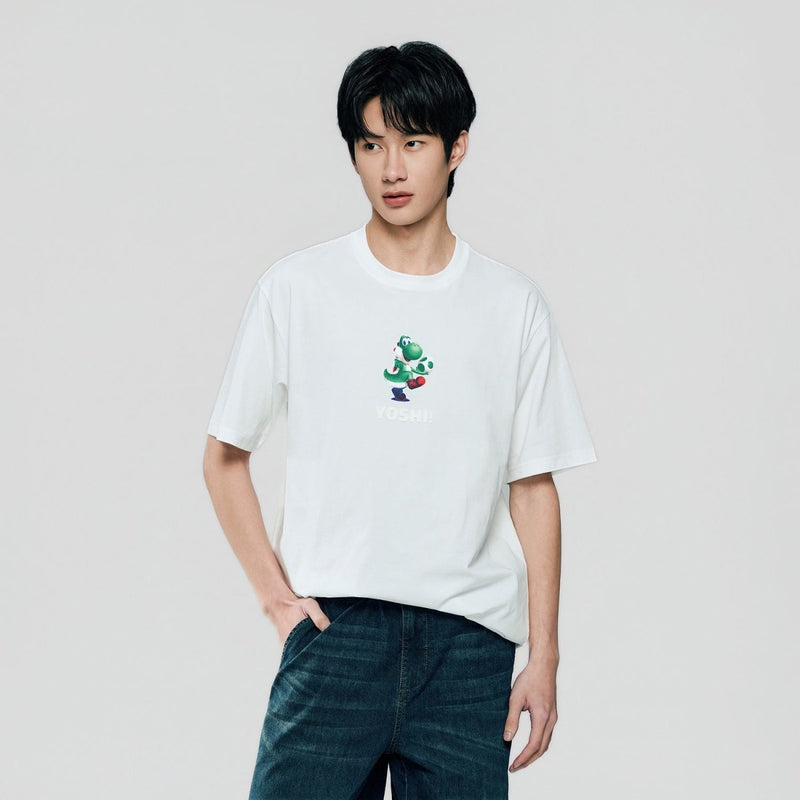 Giordano Men Relaxed Yoshi Printed Cotton Tee - first_variant_option_2 Premium Print Tee for Giordano