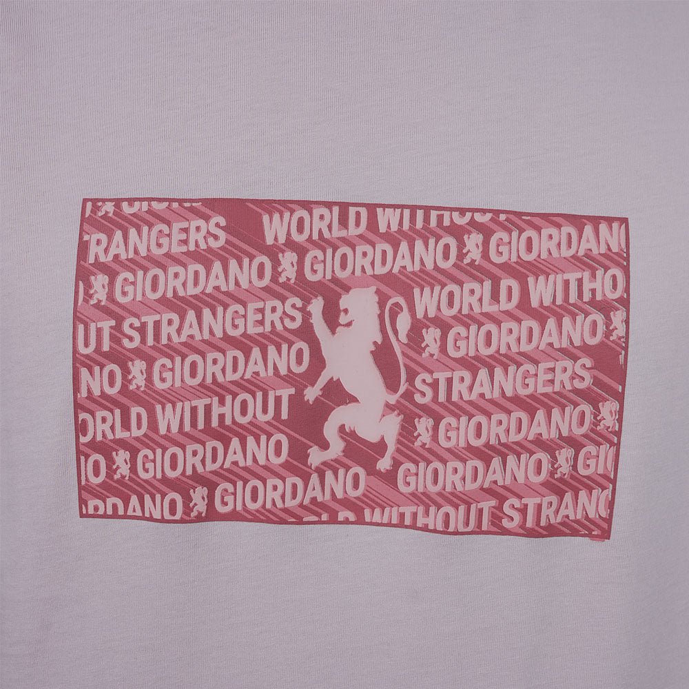 Giordano Men Slim Branding Graphic Cotton Tee - Premium Print Tee