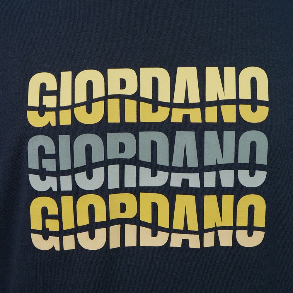 Giordano Men Slim Branding Logo Graphic Cotton Tee - Premium Print Tee
