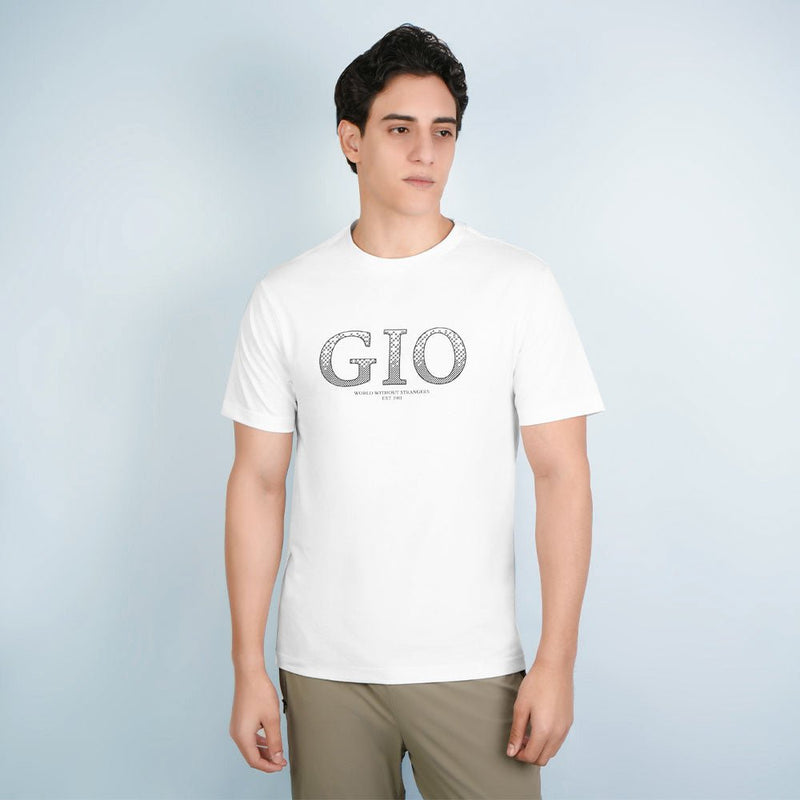 Giordano Men Slim Cotton Graphic Crew Neck Tee - Premium Print Tee
