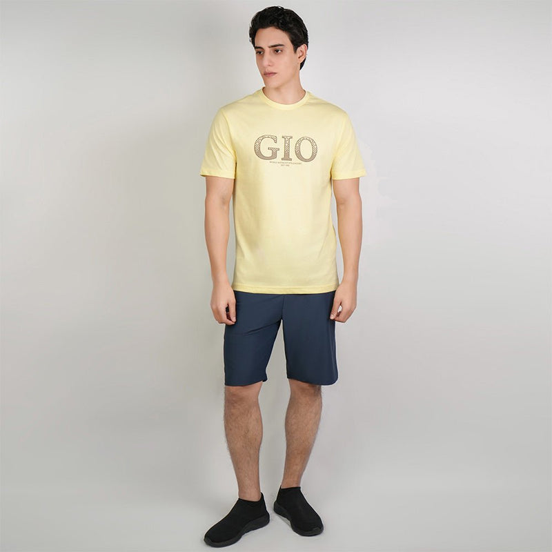 Giordano Men Slim Cotton Graphic Crew Neck Tee - Premium Print Tee