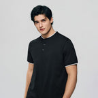 Giordano Men Slim Cotton Henley Graphic Tee - first_variant_option_2 Premium Tee for Giordano