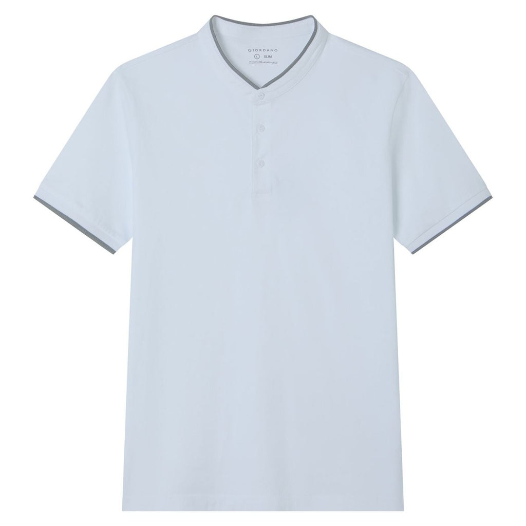Giordano Men Slim Cotton Henley Graphic Tee - first_variant_option_2 Premium Tee for Giordano