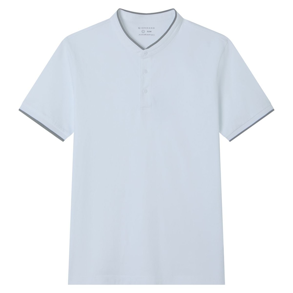 Giordano Men Slim Cotton Henley Graphic Tee - first_variant_option_2 Premium Tee for Giordano