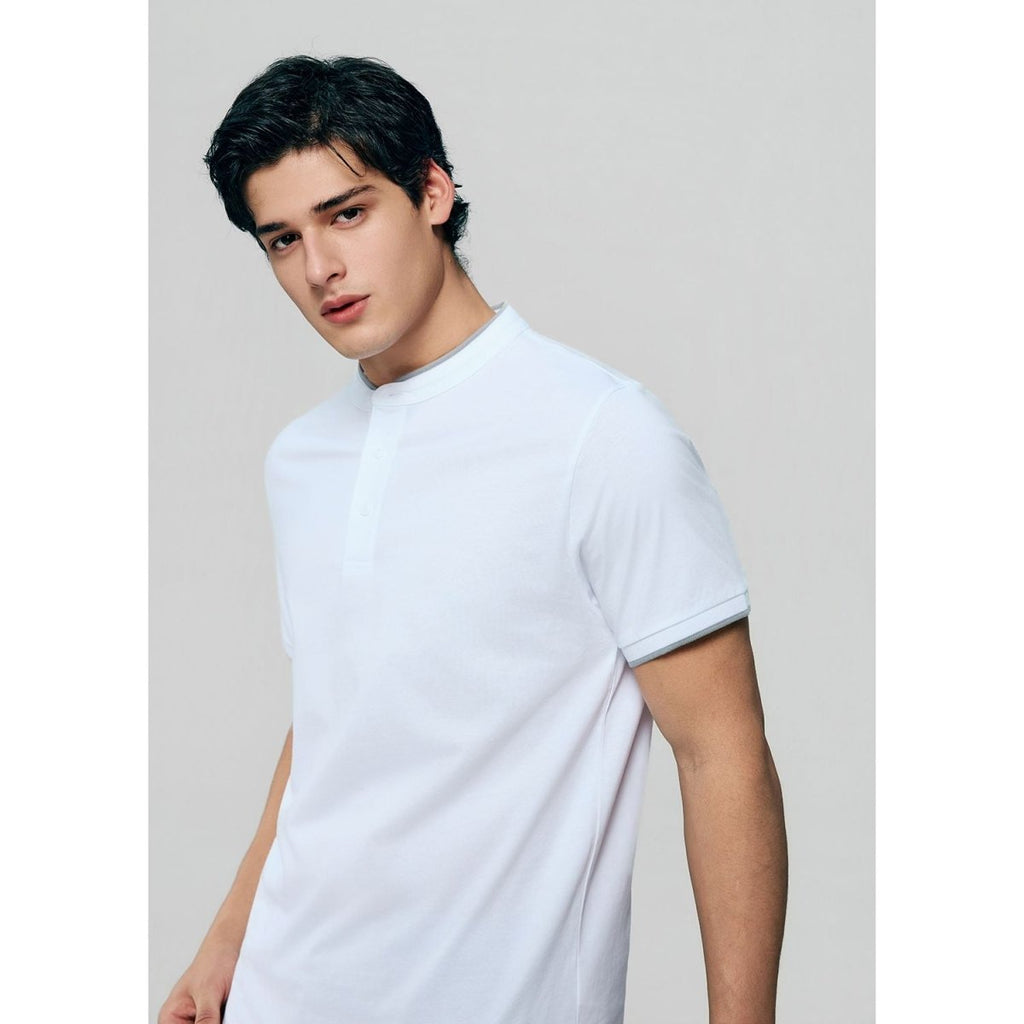 Giordano Men Slim Cotton Henley Graphic Tee - first_variant_option_2 Premium Tee for Giordano