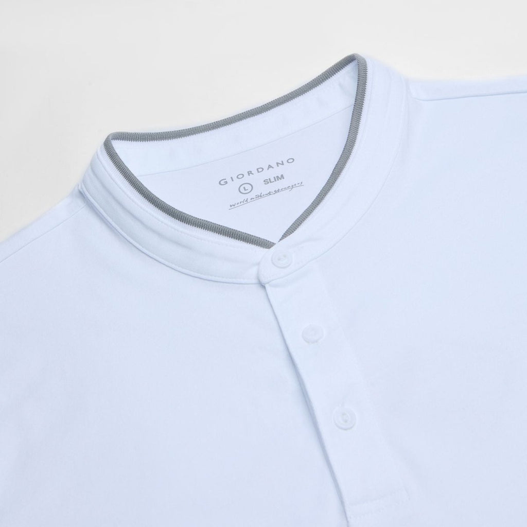Giordano Men Slim Cotton Henley Graphic Tee - first_variant_option_2 Premium Tee for Giordano