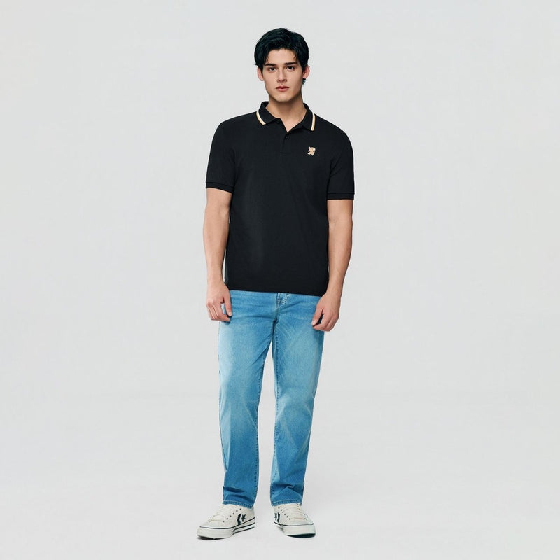 Giordano Men Slim Cotton Lycra Embroidered Polo - Premium Polo