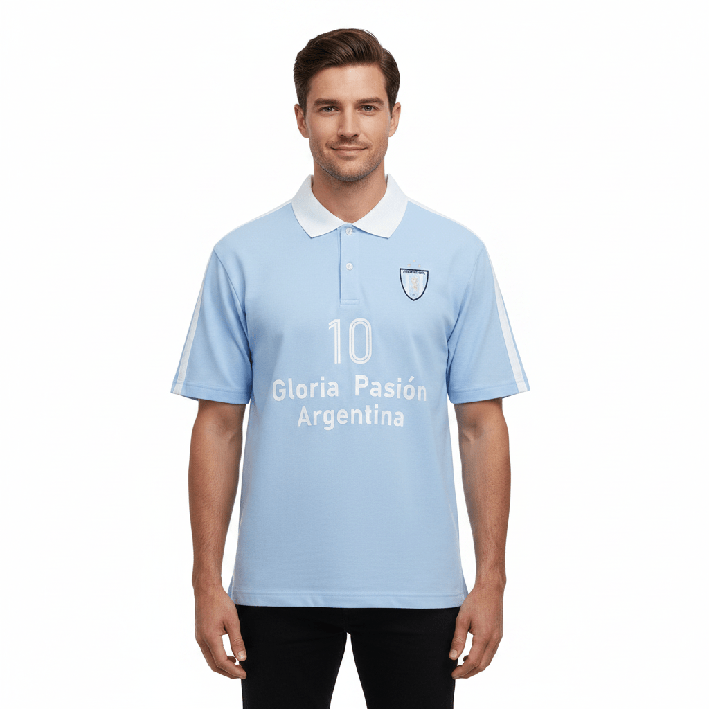 Giordano Men Slim Cotton Lycra World Cup Embroidered Polo - Premium Polo