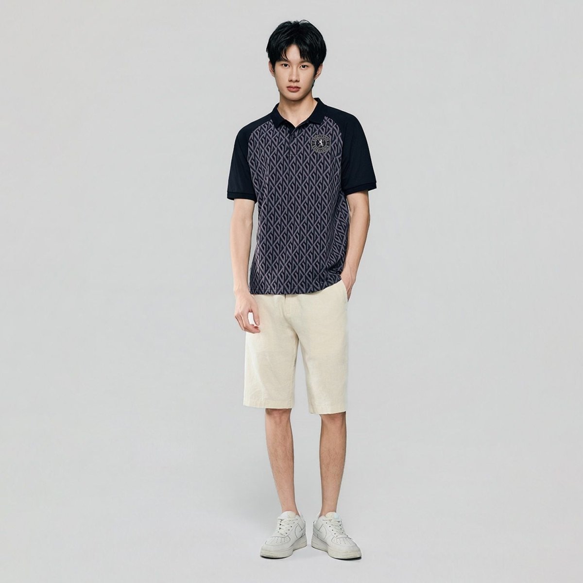 Giordano Men Slim Cotton Lycra World Cup Polo - first_variant_option_2 Premium Polo for Giordano