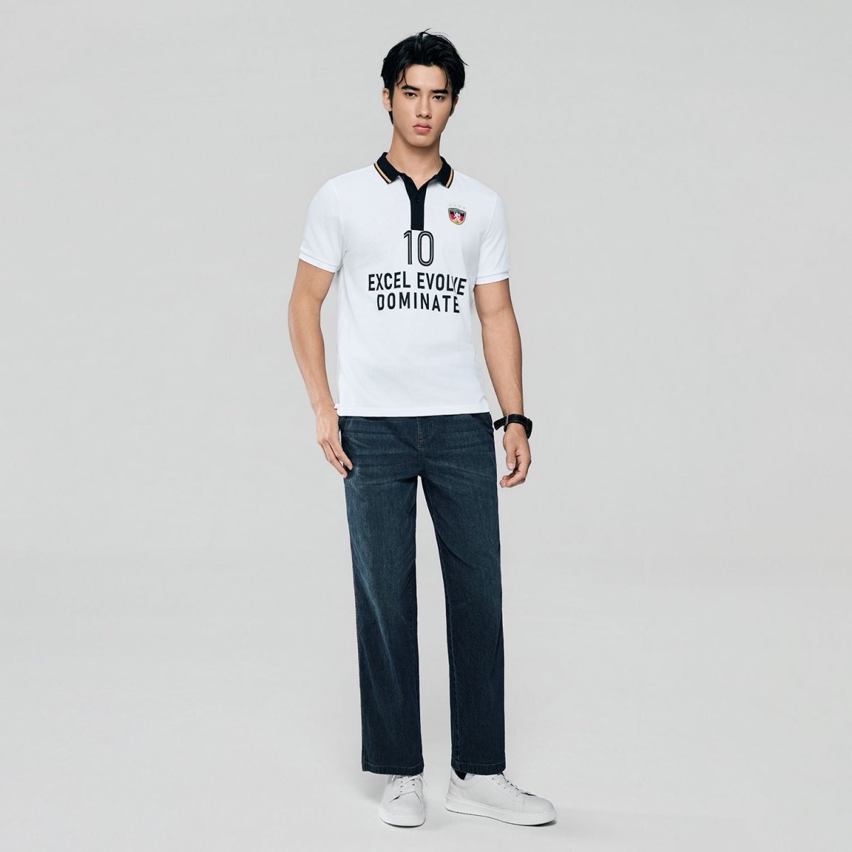 Giordano Men Slim Cotton Lycra World Cup Polo - first_variant_option_2 Premium Polo for Giordano