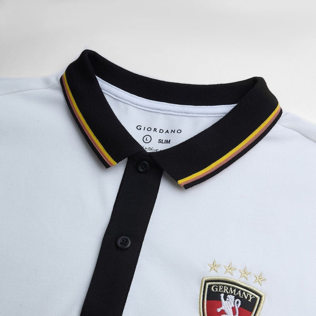 Giordano Men Slim Cotton Lycra World Cup Polo - first_variant_option_2 Premium Polo for Giordano