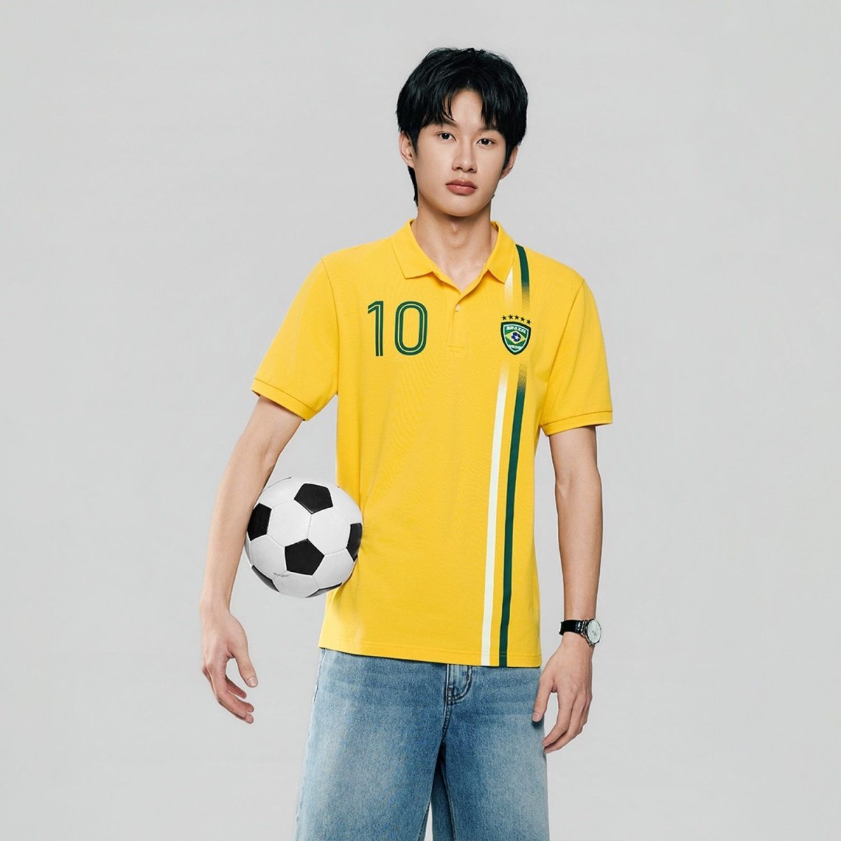 Giordano Men Slim Cotton Lycra World Cup Polo - first_variant_option_2 Premium Polo for Giordano