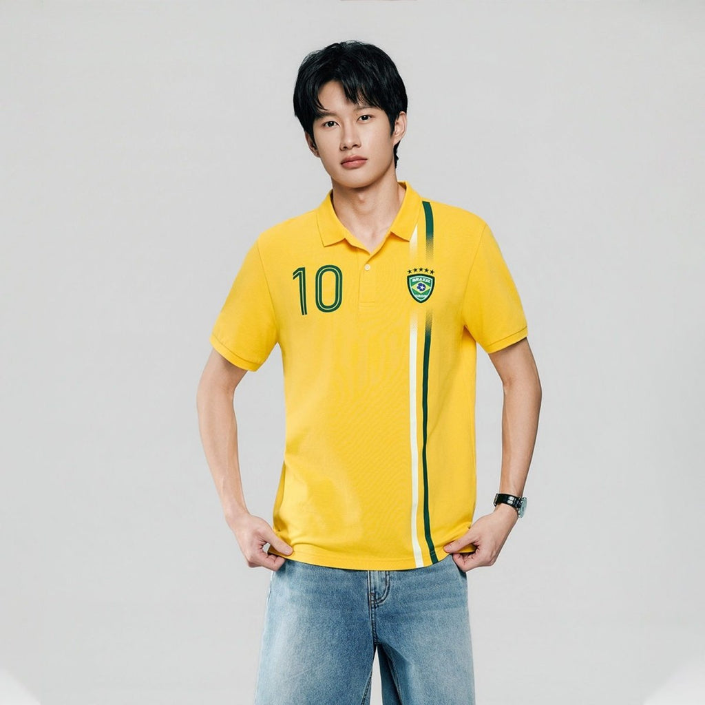 Giordano Men Slim Cotton Lycra World Cup Polo - first_variant_option_2 Premium Polo for Giordano