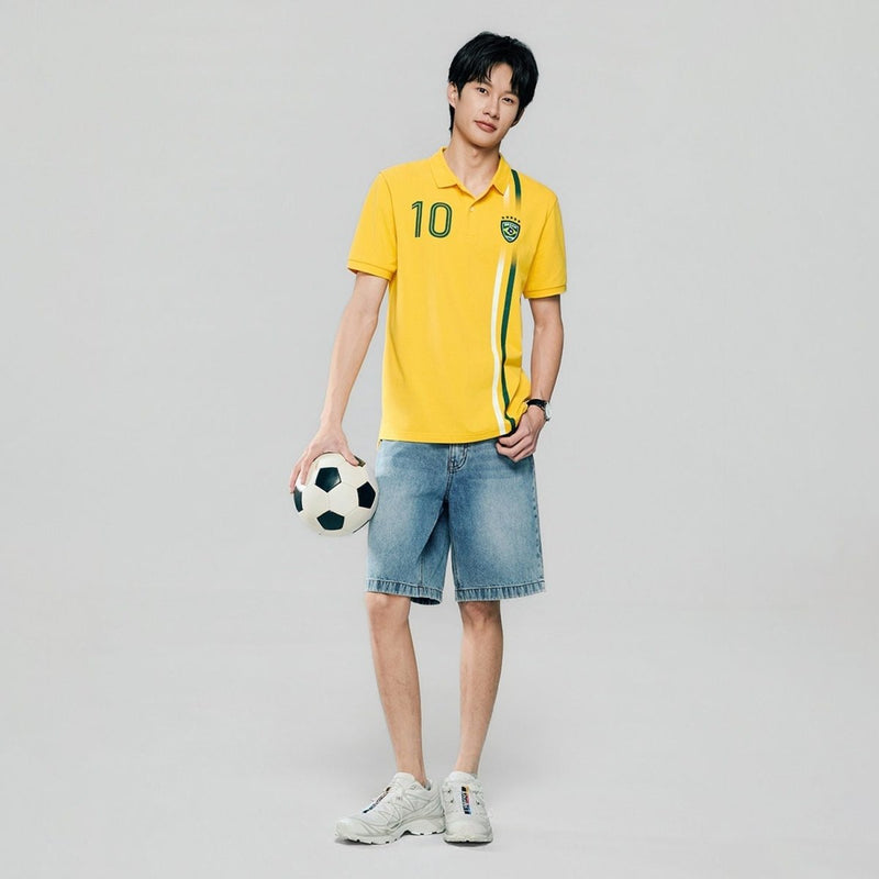 Giordano Men Slim Cotton Lycra World Cup Polo - first_variant_option_2 Premium Polo for Giordano