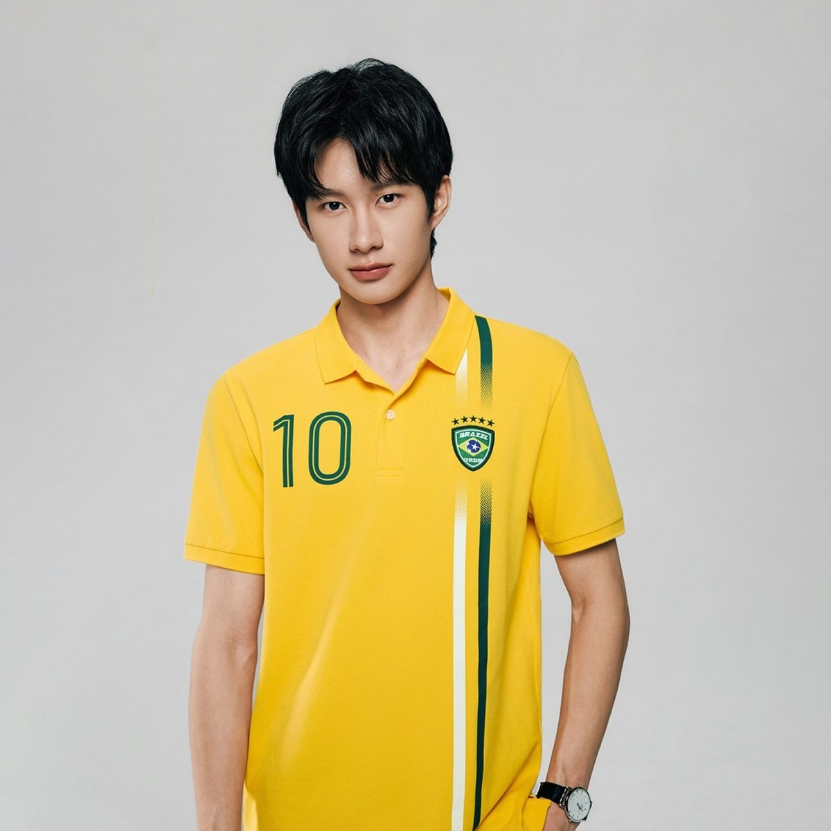 Giordano Men Slim Cotton Lycra World Cup Polo - first_variant_option_2 Premium Polo for Giordano