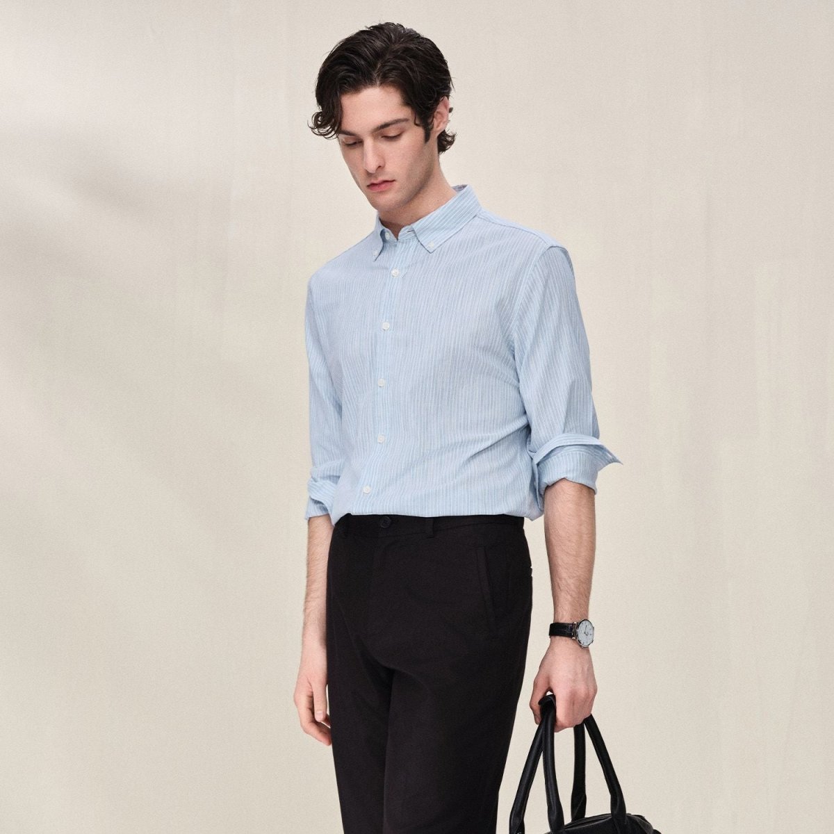 Giordano Men Slim Cotton Lyocell Shirt - first_variant_option_2 Premium Shirts for Giordano