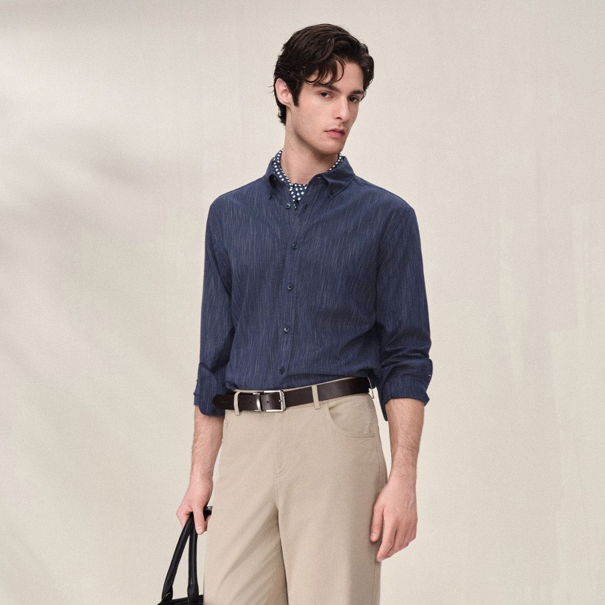 Giordano Men Slim Cotton Lyocell Shirt - first_variant_option_2 Premium Shirts for Giordano