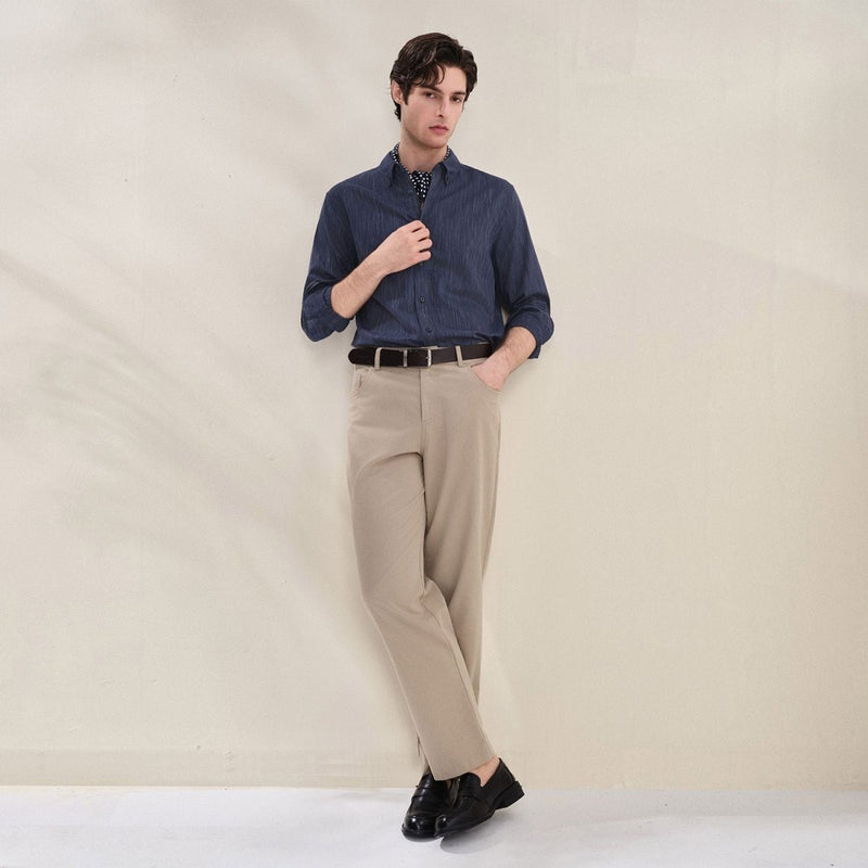 Giordano Men Slim Cotton Lyocell Shirt - first_variant_option_2 Premium Shirts for Giordano