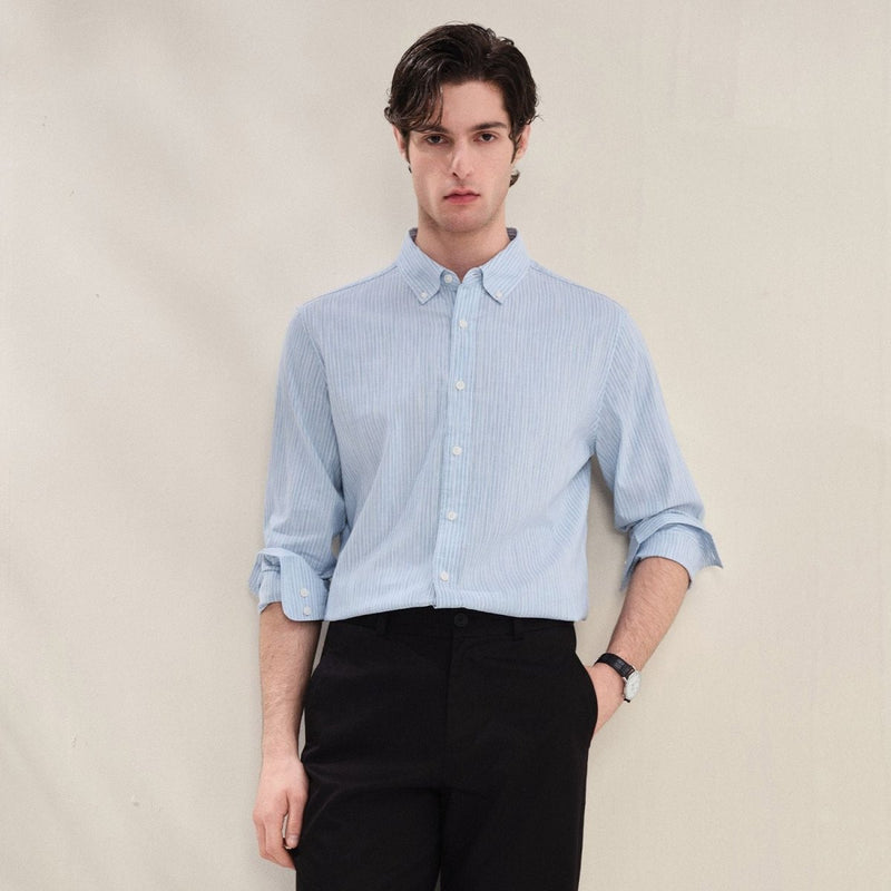 Giordano Men Slim Cotton Lyocell Shirt - first_variant_option_2 Premium Shirts for Giordano