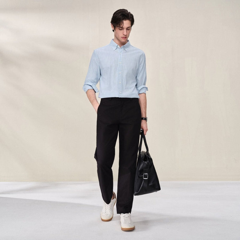 Giordano Men Slim Cotton Lyocell Shirt - first_variant_option_2 Premium Shirts for Giordano