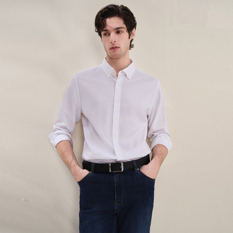 Giordano Men Slim Cotton Lyocell Shirt - first_variant_option_2 Premium Shirts for Giordano