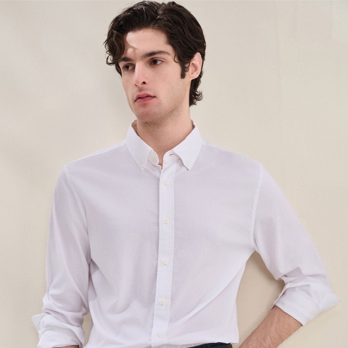 Giordano Men Slim Cotton Lyocell Shirt - first_variant_option_2 Premium Shirts for Giordano