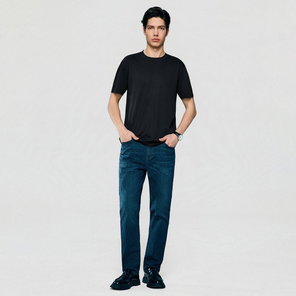 Giordano Men Slim Cotton Modal Silk Premium Tee - first_variant_option_2 Premium Tee for Giordano