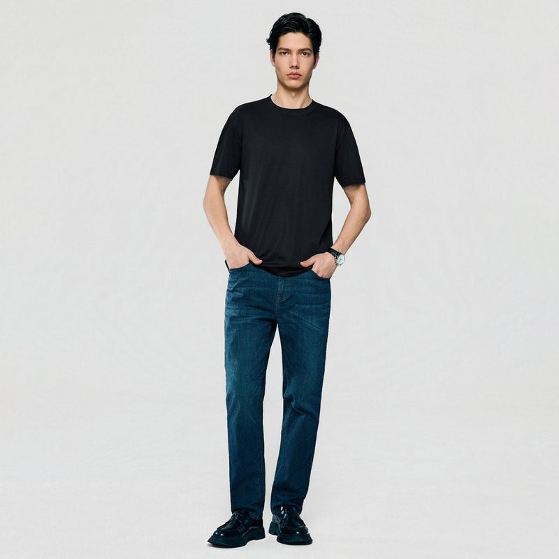 Giordano Men Slim Cotton Modal Silk Premium Tee - first_variant_option_2 Premium Tee for Giordano