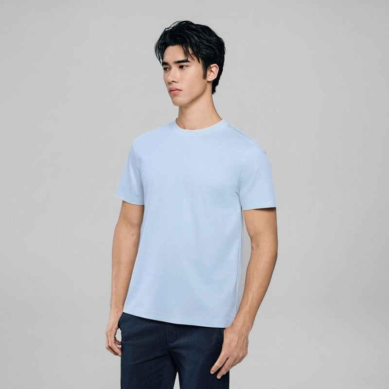 Giordano Men Slim Cotton Modal Silk Premium Tee - first_variant_option_2 Premium Tee for Giordano