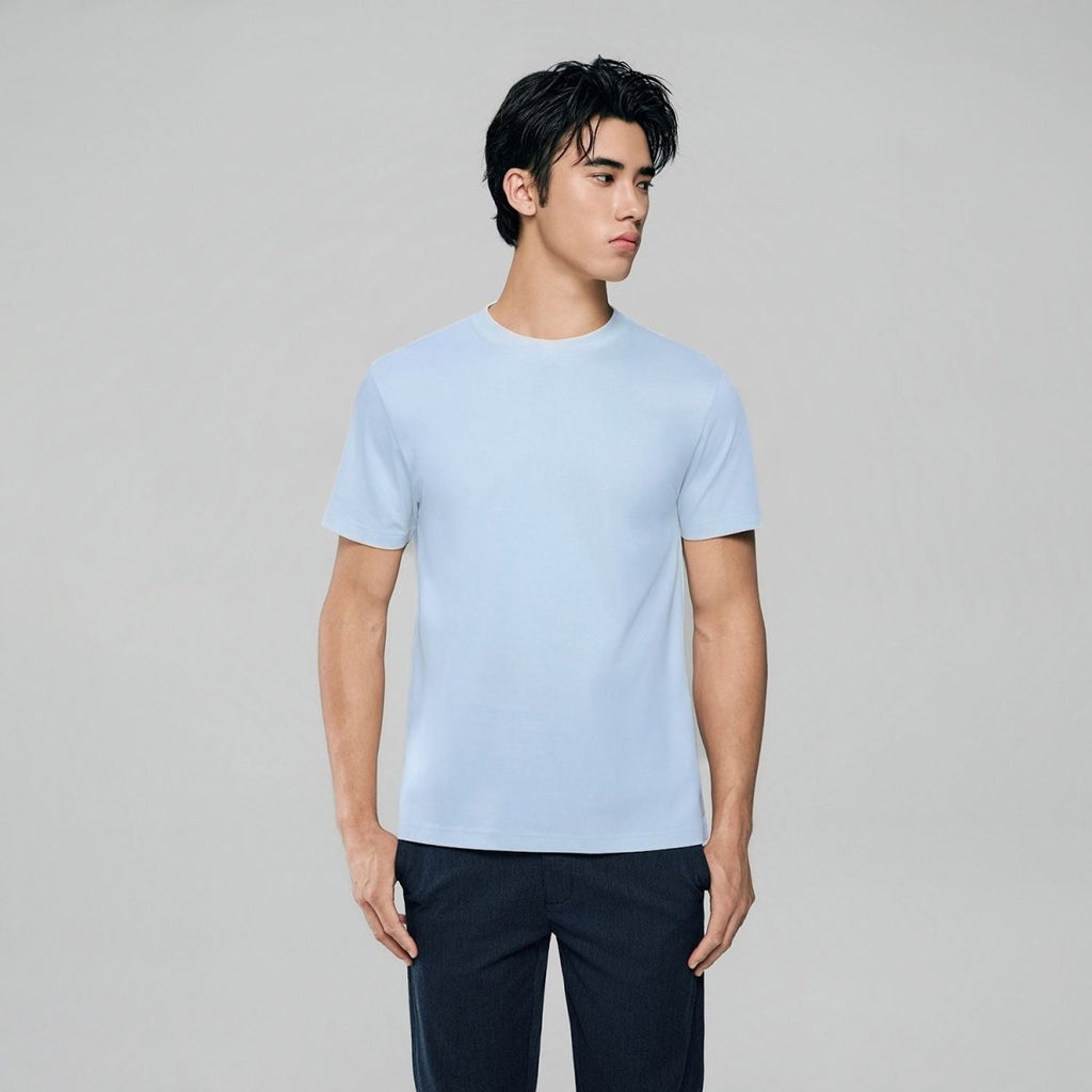 Giordano Men Slim Cotton Modal Silk Premium Tee - first_variant_option_2 Premium Tee for Giordano