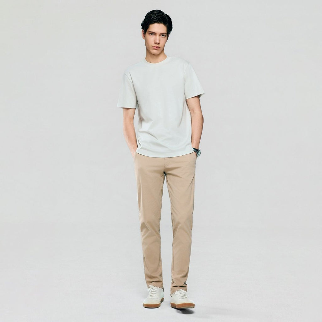 Giordano Men Slim Cotton Modal Silk Premium Tee - first_variant_option_2 Premium Tee for Giordano