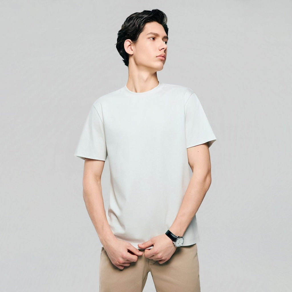 Giordano Men Slim Cotton Modal Silk Premium Tee - first_variant_option_2 Premium Tee for Giordano