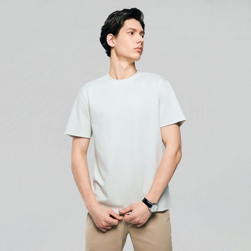 Giordano Men Slim Cotton Modal Silk Premium Tee - first_variant_option_2 Premium Tee for Giordano
