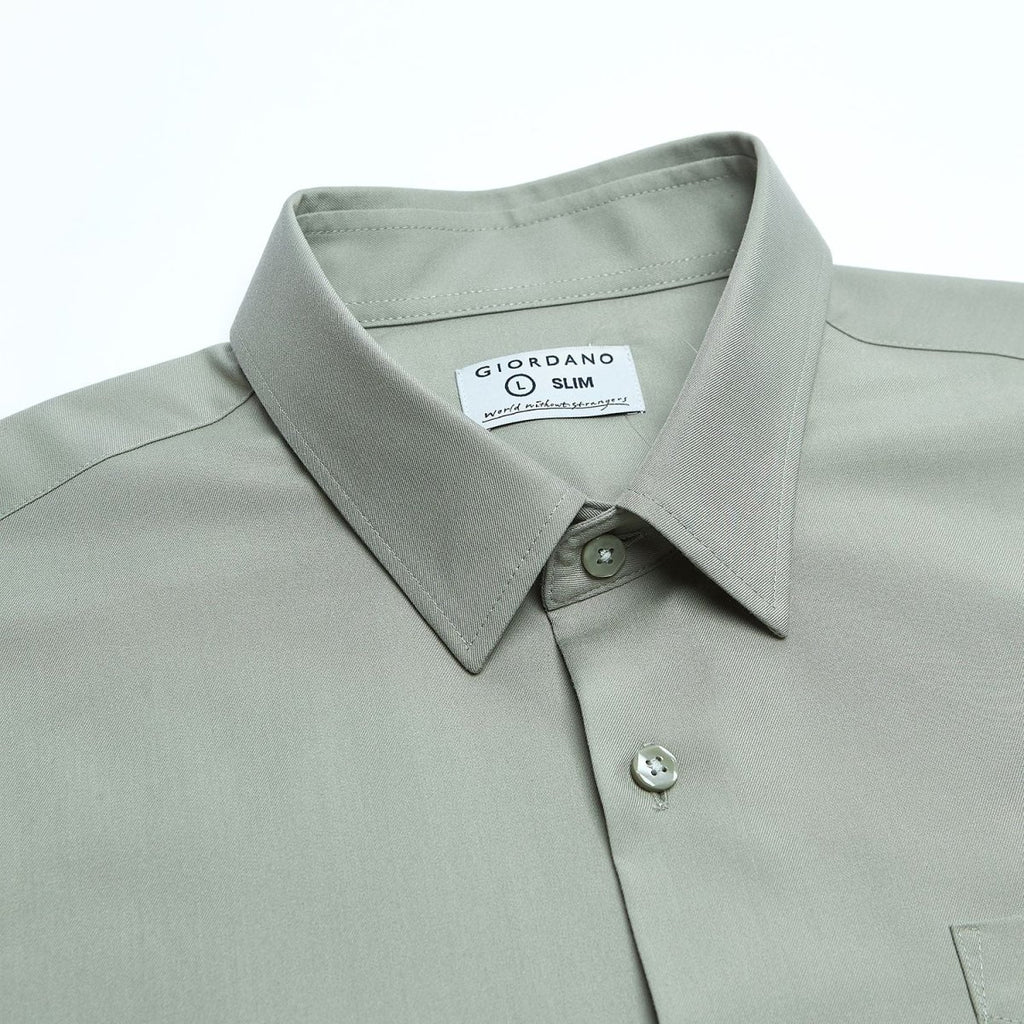 Giordano Men Slim Easy Care Modal Stretch Shirt - Premium Shirts