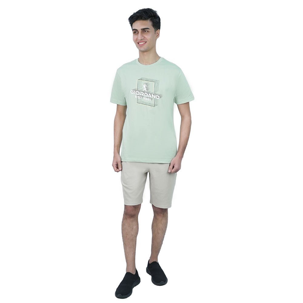 Giordano Men Slim Heritage Branding Cotton Print Tee - Premium Print Tee
