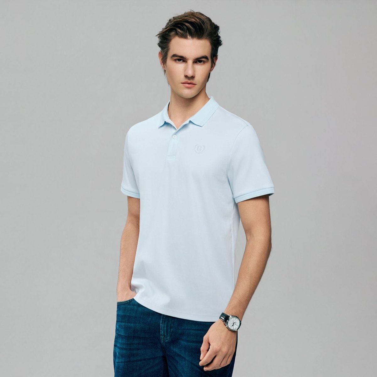 Giordano Men Slim Liquid Ammonia Cotton Polo Shirt - Premium Polo