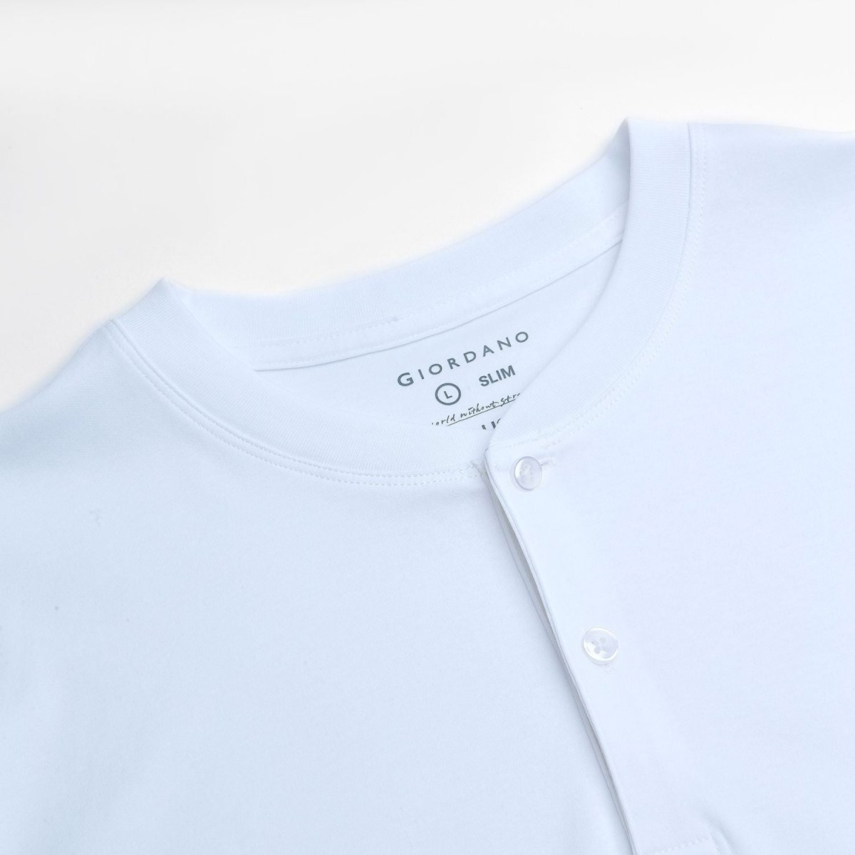 Giordano Men Slim Liquid Touch Cotton Henley Tee - Premium Tee