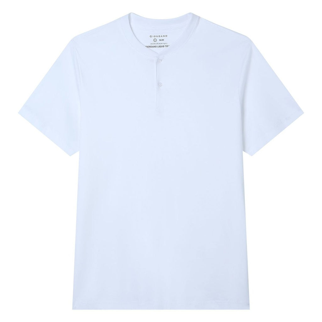 Giordano Men Slim Liquid Touch Cotton Henley Tee - Premium Tee